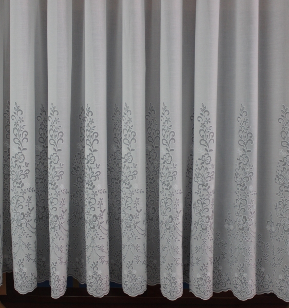 Luxusná záclona č.3- bledo sivý vzor 