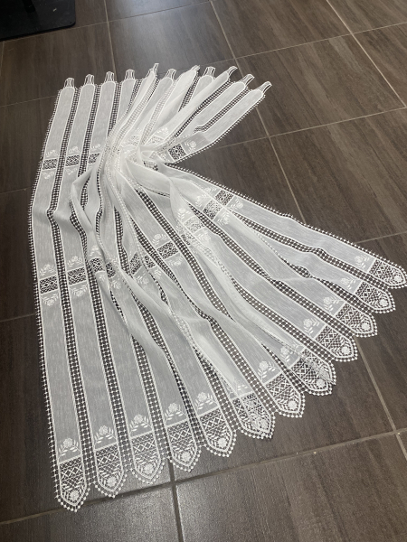 Krajková záclona, farba slonová kosť, č.XX96