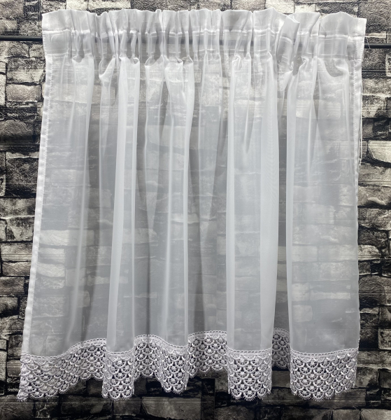 Biela záclona, biela krajka 9cm - č.K155