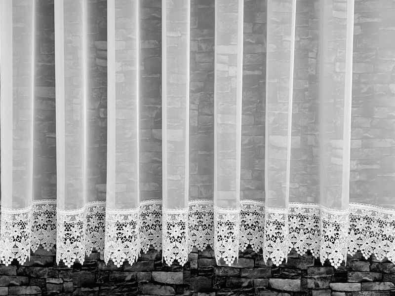 Biela záclona, biela krajka 20cm - č.K165