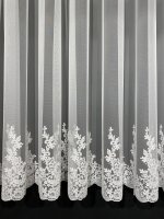 Luxusná, biela záclona, farba- slonová kosť, metráž č. H550 | Allen záclony a závesy