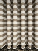 Záves, bielo hnedé pruhy, metráž, aj na terasu - č.870 | Allen záclony a závesy