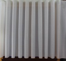 Výpredajová, biela záclona, tenší ľan - viď konce v poznámke č.511