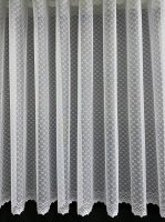 Biela záclona, žakarová, metráž, SS76 - zostatok 6m,,