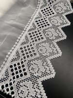 Krátka záclna 70cm výška, krajka 13cm, zostatok 3.6m